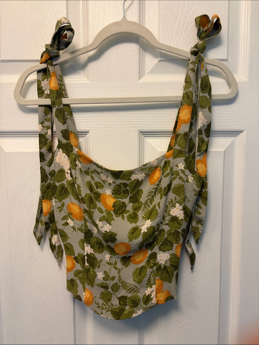 REFORMATION Ellora Orange Grove Tank Top
